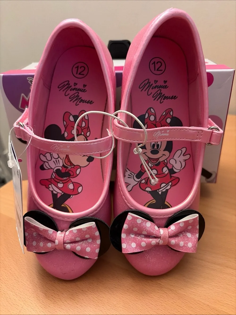 Disney Junior Minnie Mouse Flat Size 12 Pink New